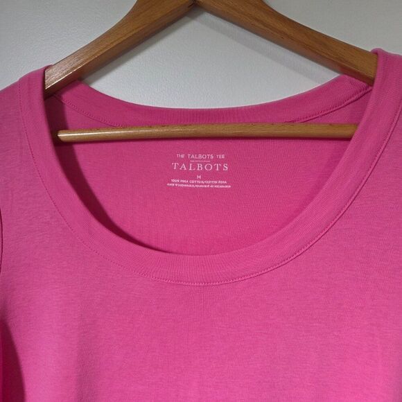 NEW W/O TAGS TALBOTS THE TALBOTS TEE PINK SCOOP NECK TEE SIZE M - Picture 11 of 15